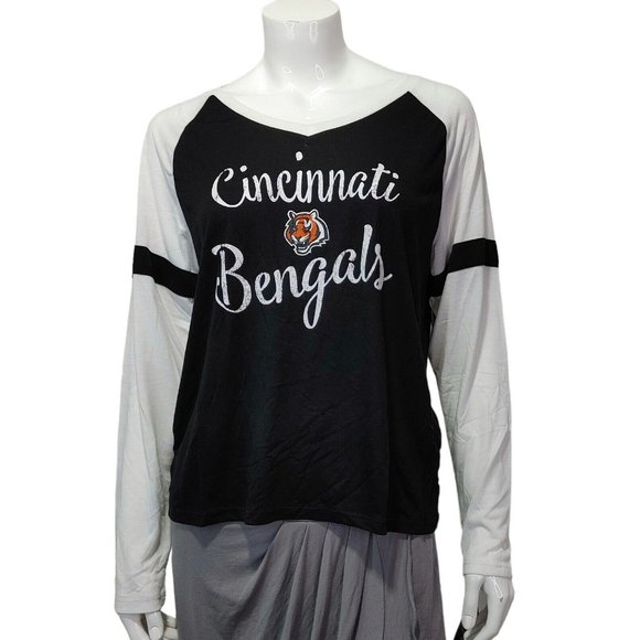 Juniors Collection Tops - Cincinnati Bengals NFL Girls Juniors Size XL (15/17) Long Sleeve Lightweight